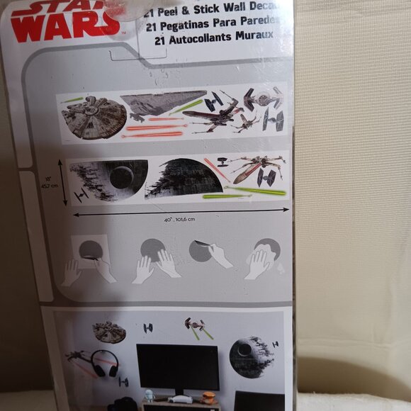 STAR WARS STICK WALL DECALS OF SPACESHIPS - Picture 2 of 14